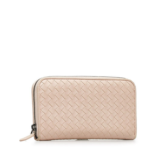Bottega Veneta  Intrecciato Long Wallet in Leather Pink Ladies