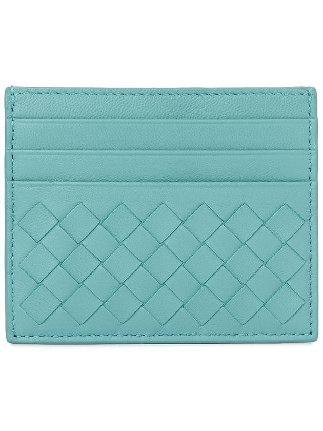 Bottega Veneta Intrecciato Weaving Card Wallet Blue