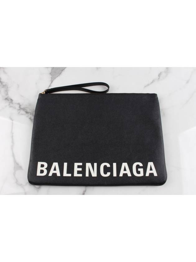 Balenciaga logo strap clutch
