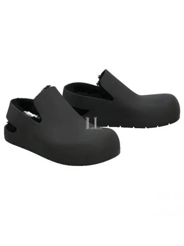 Bottega Veneta Puddle Shearling Sandals Black