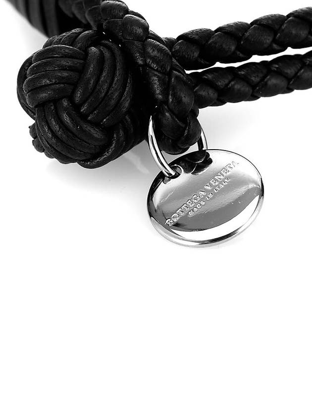 Bottega Veneta Intrecciato Double Weaving Bracelet Black