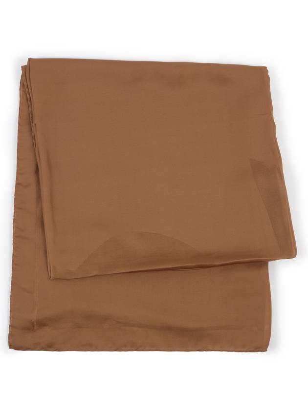 Saint Laurent Cassandre Square Silk Scarf Ochre