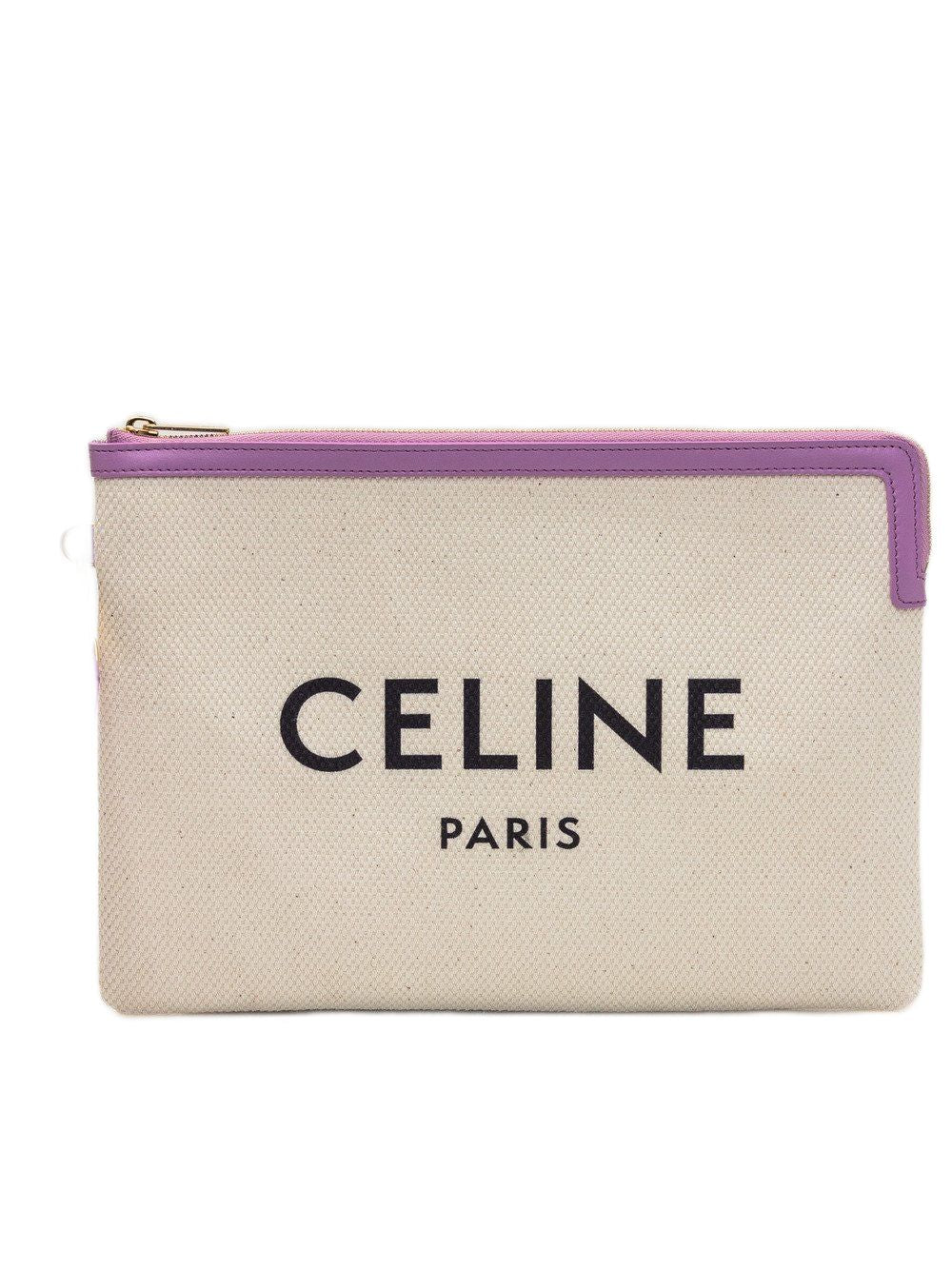 Celine Women's Small Pouch With Strap in Mauve | 10E632ECW