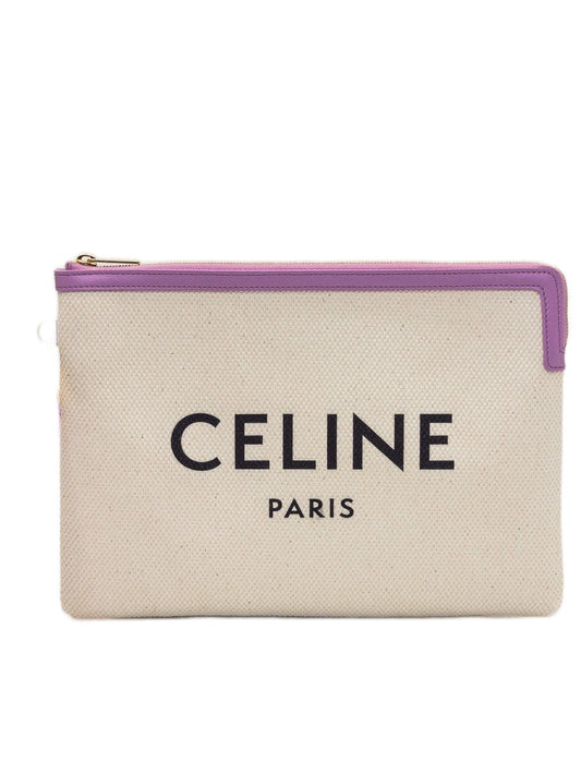 Celine Women's Small Pouch With Strap in Mauve | 10E632ECW