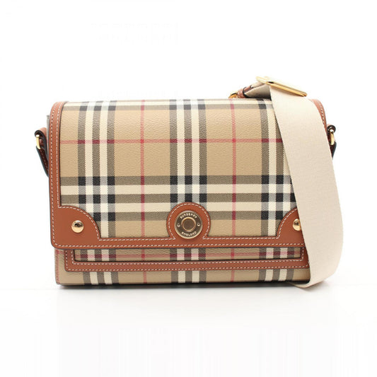Burberry   Coated Canvas Pvc Leather Shoulder Bag ()