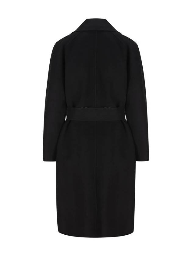 Burberry Check Reversible Tunbridge Wrap Wool Single Coat Black
