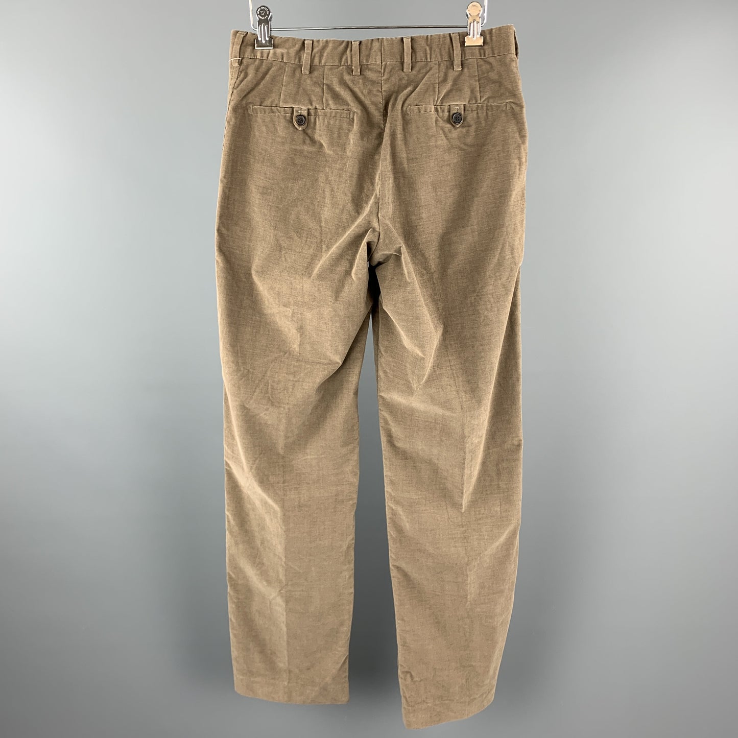 PRADA Size 30 Taupe Corduroy Zip Fly Casual Pants