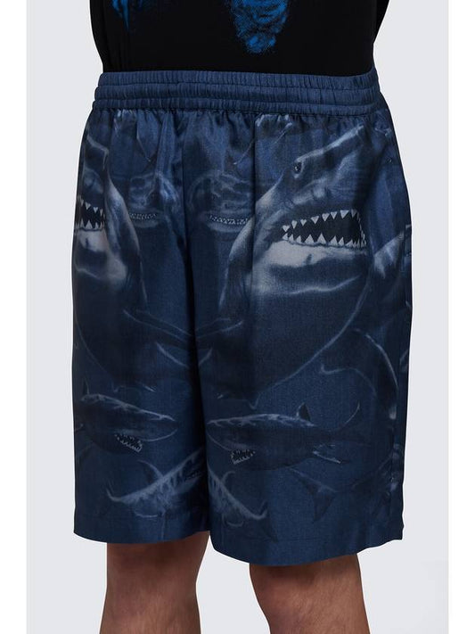 Burberry Silk Shorts WITH Shark Print 8071937144541B5365 B0270459291