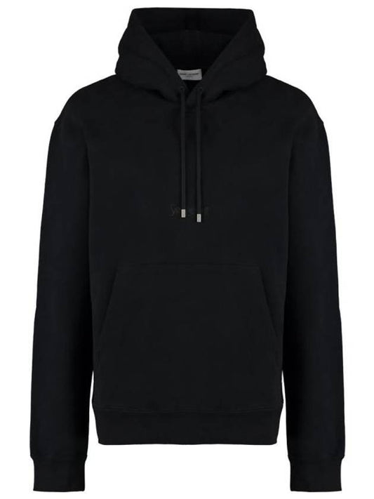 Saint Laurent Logo Hoodie Black