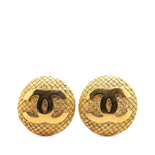 Chanel Coco Mark Gold Earrings