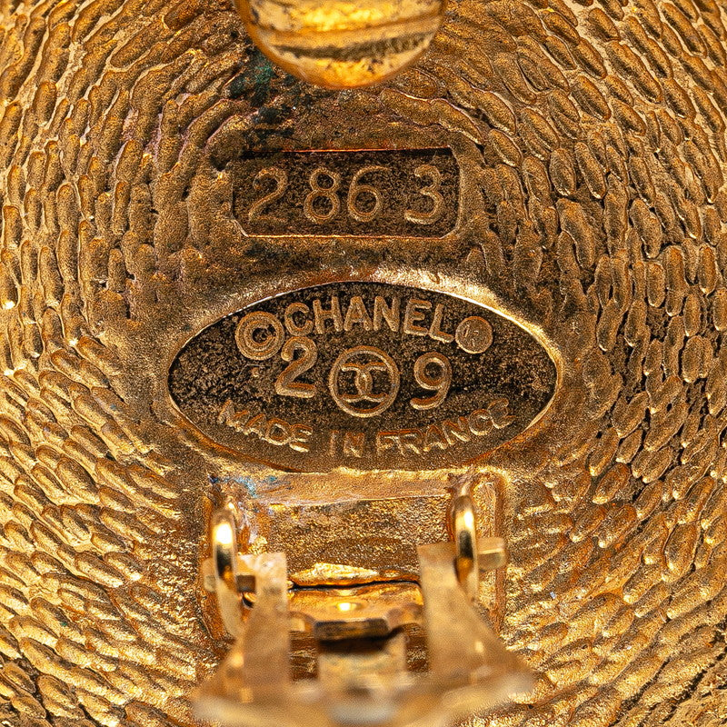 Chanel Coco Mark Gold Earrings