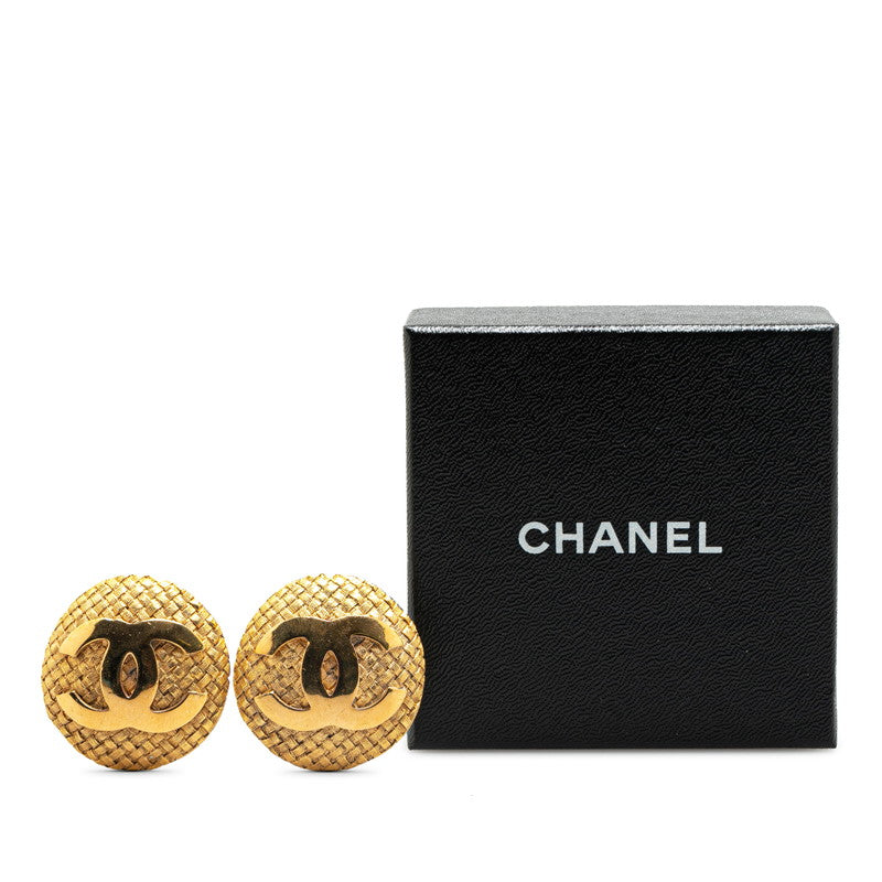Chanel Coco Mark Gold Earrings