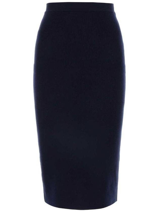 Bottega Veneta Light cashmere H line skirt navy