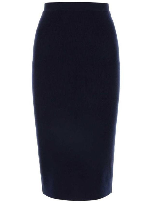 Bottega Veneta Light cashmere H line skirt navy