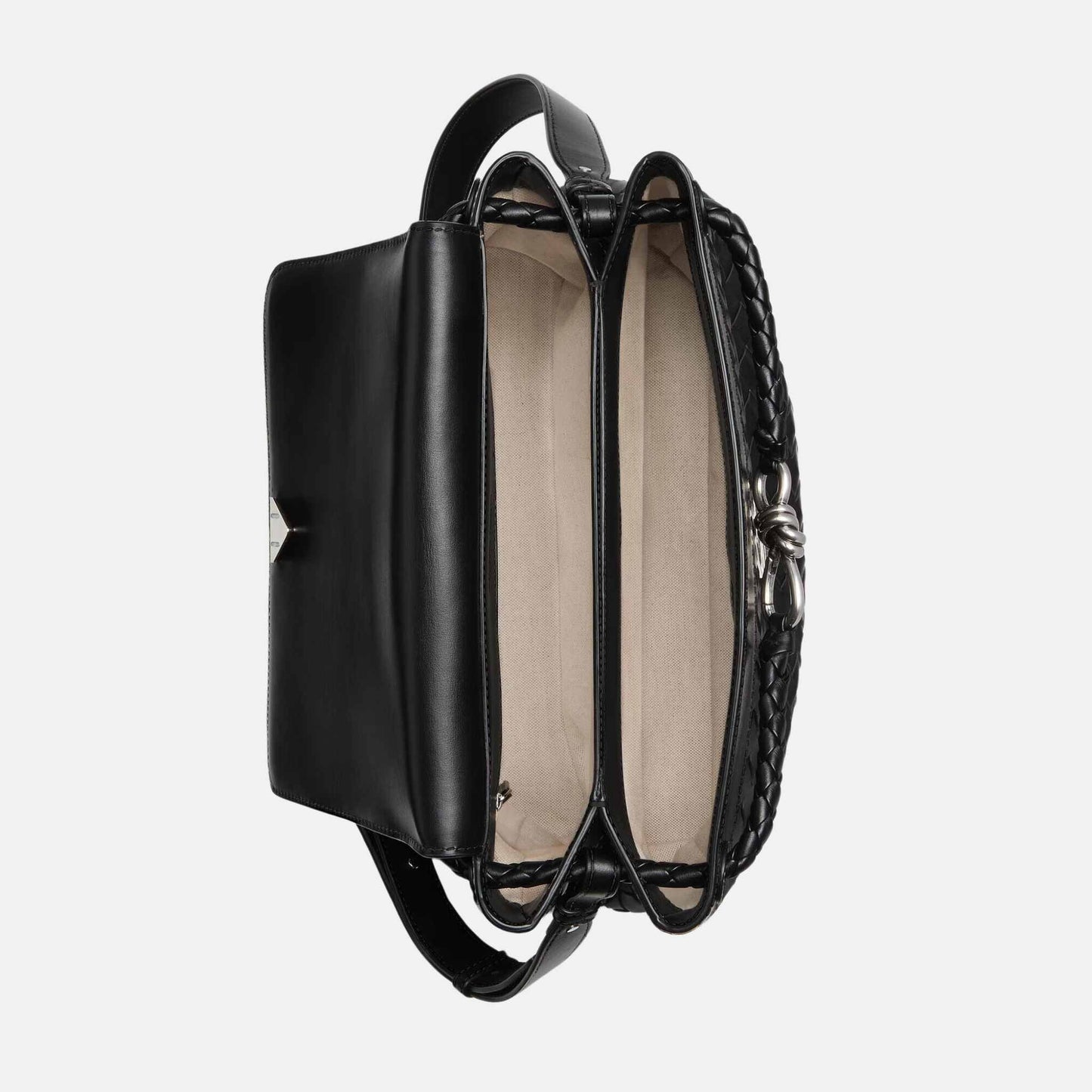 Andiamo Messenger Bag In Intrecciato Leather