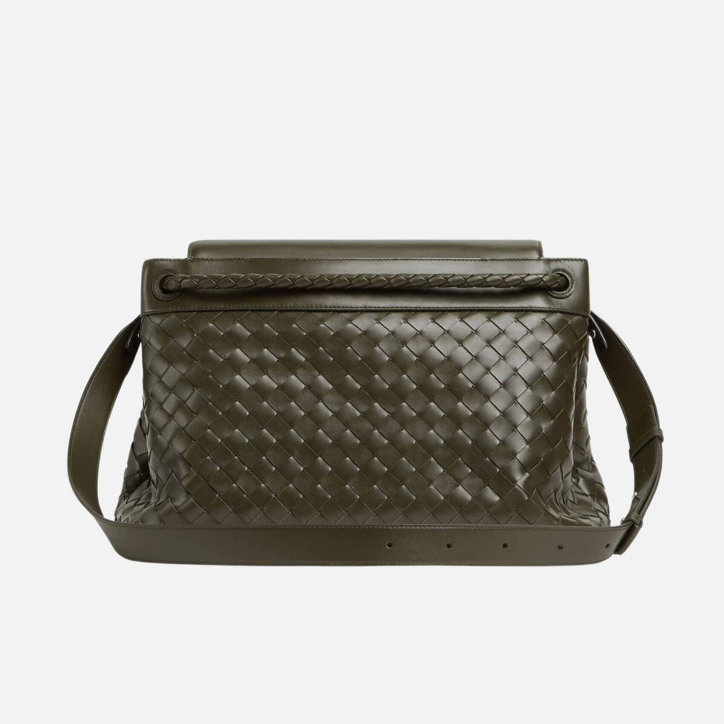 Andiamo Messenger Bag In Intrecciato Leather