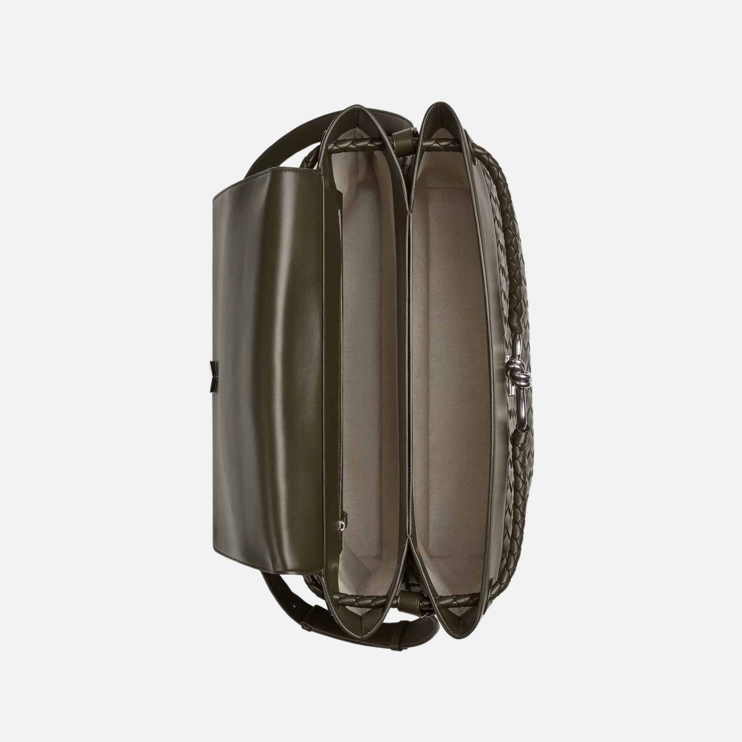 Andiamo Messenger Bag In Intrecciato Leather