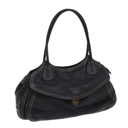 PRADA Shoulder Bag Leather Black  bs10964