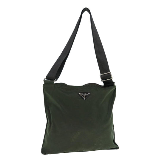 PRADA Shoulder Bag Nylon Khaki  bs11372