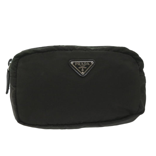 PRADA Pouch Nylon Khaki  bs11581
