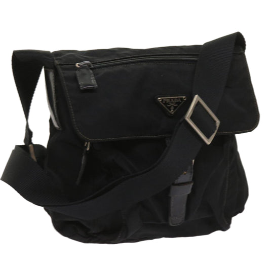 PRADA Shoulder Bag Nylon Black  bs11651