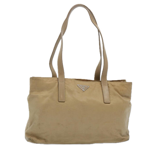 PRADA Tote Bag Nylon Beige  bs11689