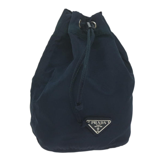 PRADA Purse Pouch Nylon Navy  bs11696