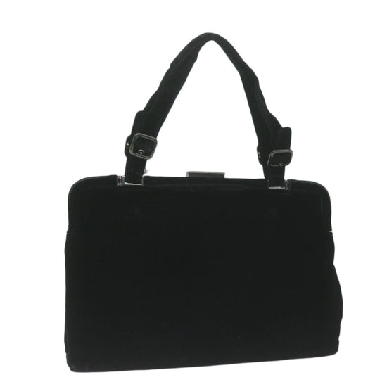 PRADA Shoulder Bag Velor Black  bs11715