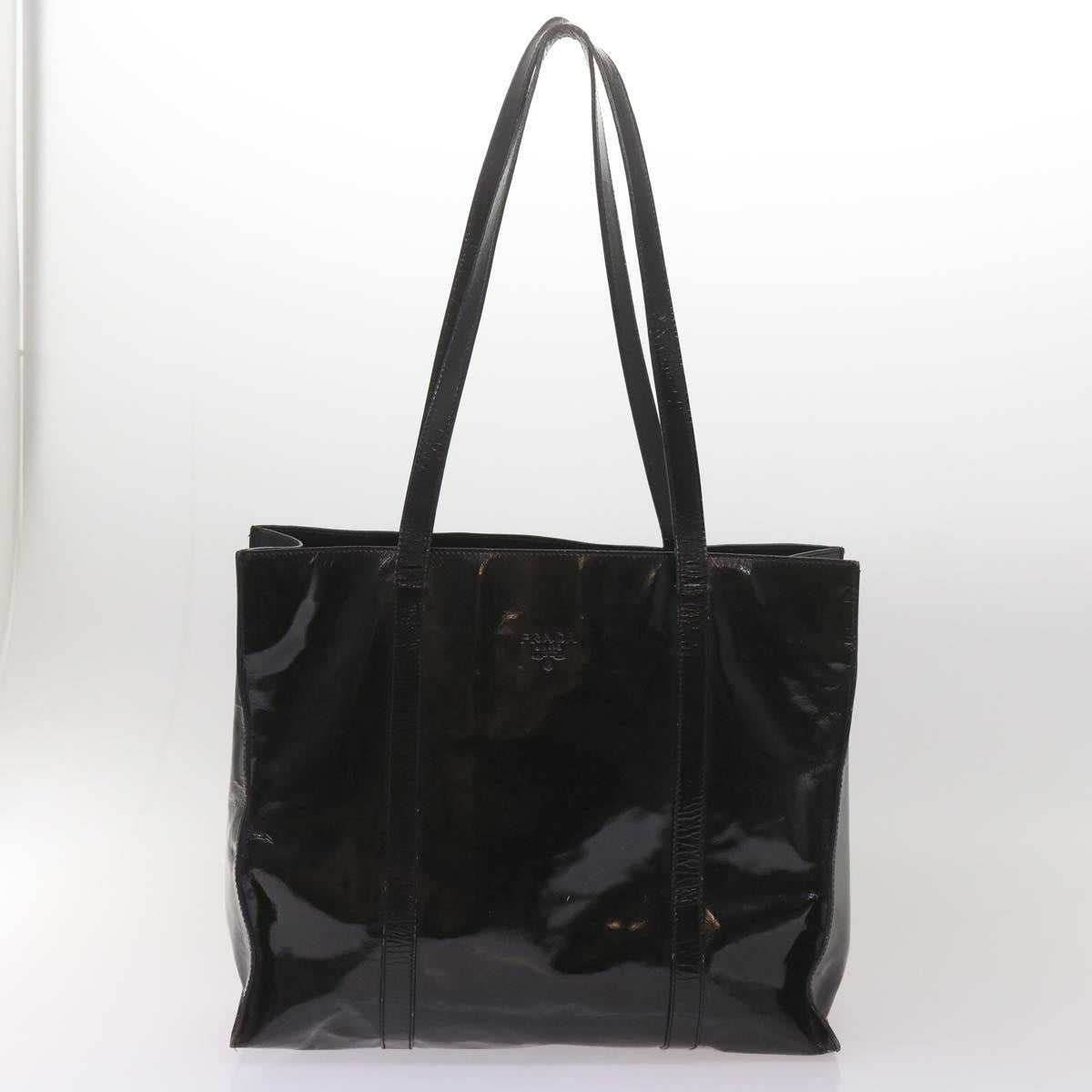 PRADA Tote Bag Leather Nylon 2Set Black Pink  bs12172