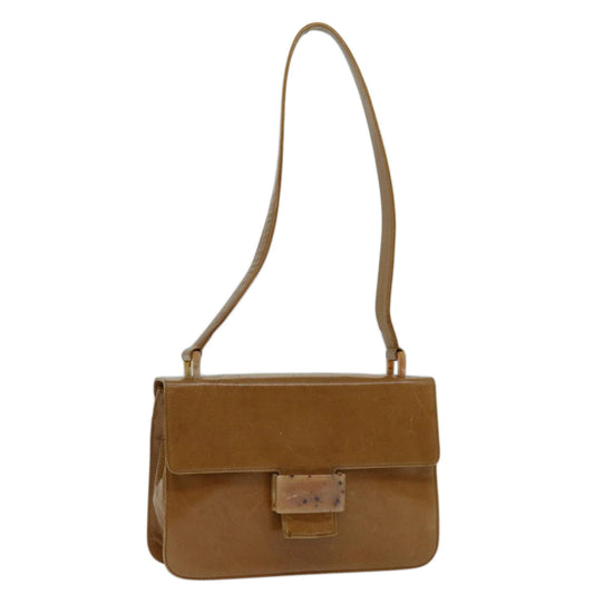 PRADA Shoulder Bag Leather Beige  bs12508