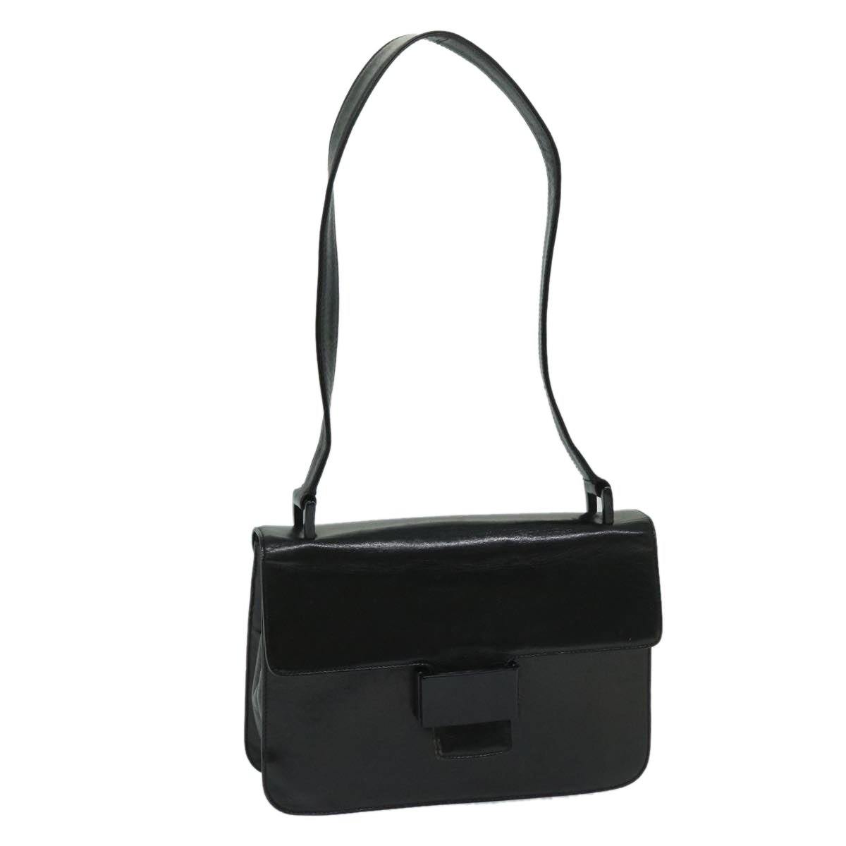 PRADA Hand Bag Leather Black  bs12636