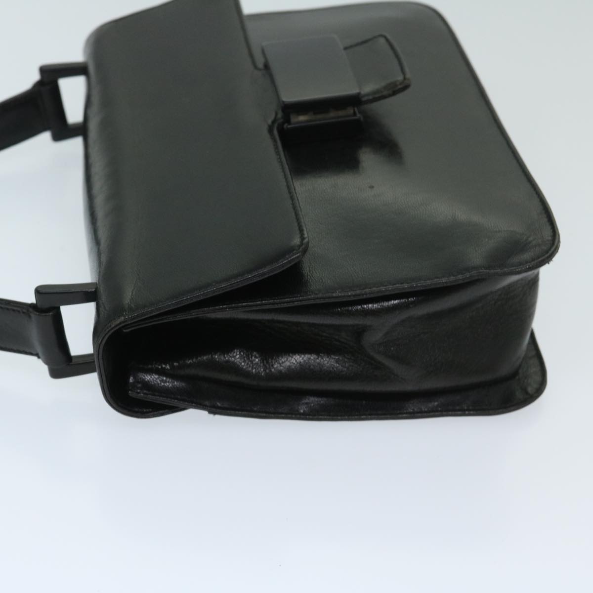 PRADA Hand Bag Leather Black  bs12636
