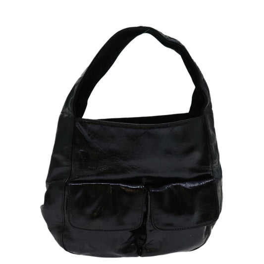 PRADA Hand Bag Patent leather Black  bs12820