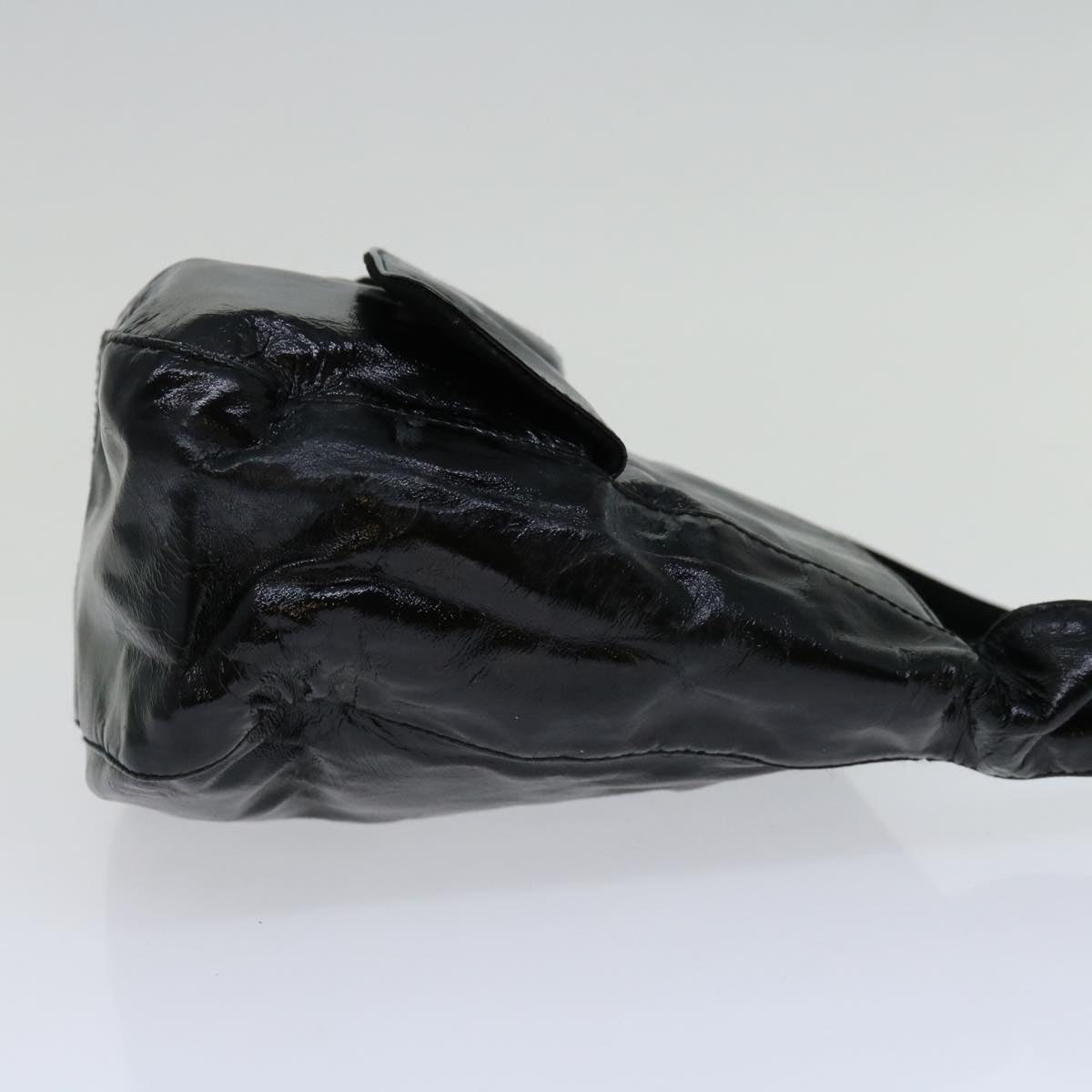 PRADA Hand Bag Patent leather Black  bs12820