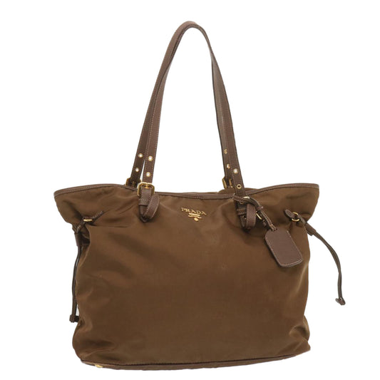 PRADA Tote Bag Nylon Brown  bs12834