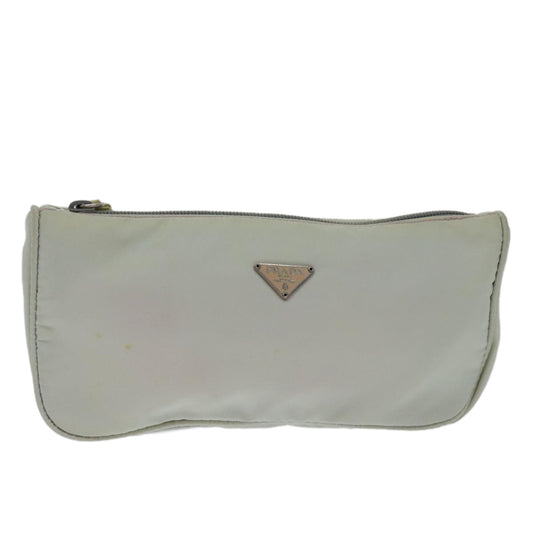 PRADA Accessory Pouch Nylon Gray  bs13202
