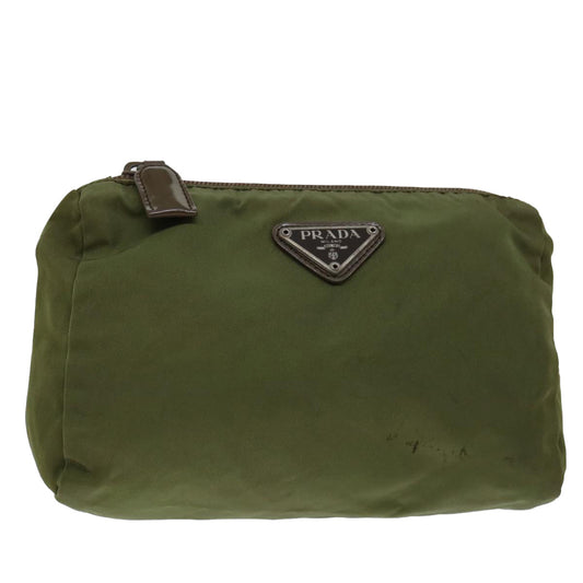 PRADA Pouch Nylon Khaki  bs13208