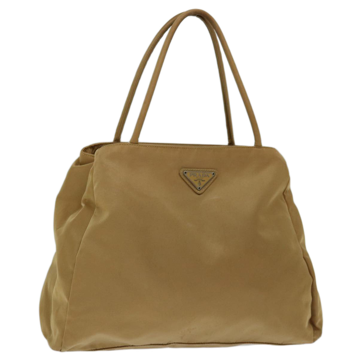 PRADA Hand Bag Nylon Beige  bs13209