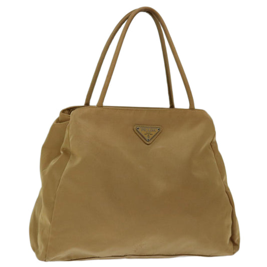 PRADA Hand Bag Nylon Beige  bs13209