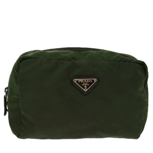 PRADA Pouch Nylon Khaki  bs13296