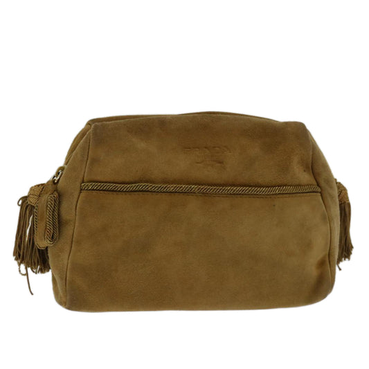 PRADA Pouch Suede Beige  bs13319