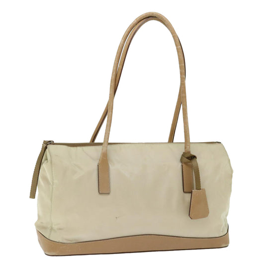 PRADA Shoulder Bag Nylon Beige  bs13402