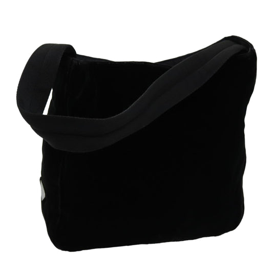 PRADA Shoulder Bag Velor Black  bs13411