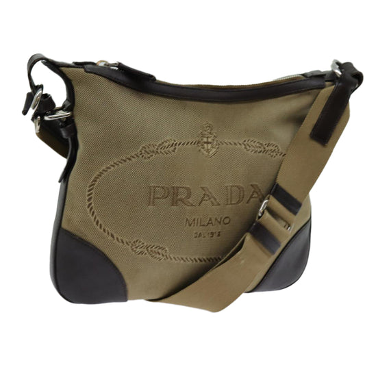 PRADA Shoulder Bag Canvas Beige  bs13413