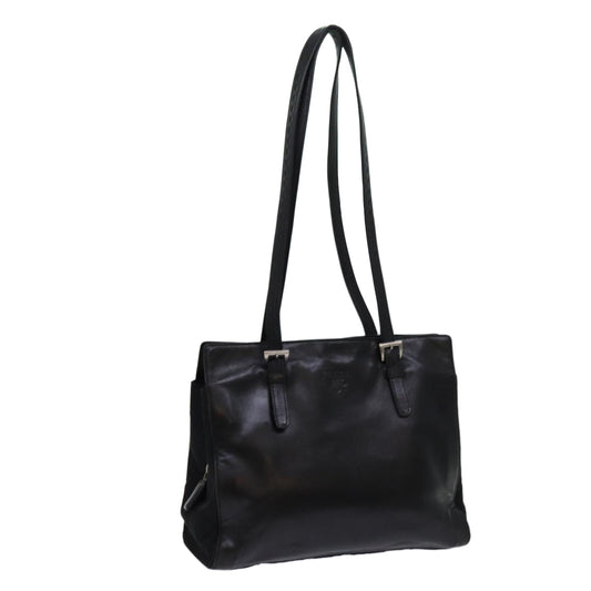 PRADA Shoulder Bag Leather Black  bs13436