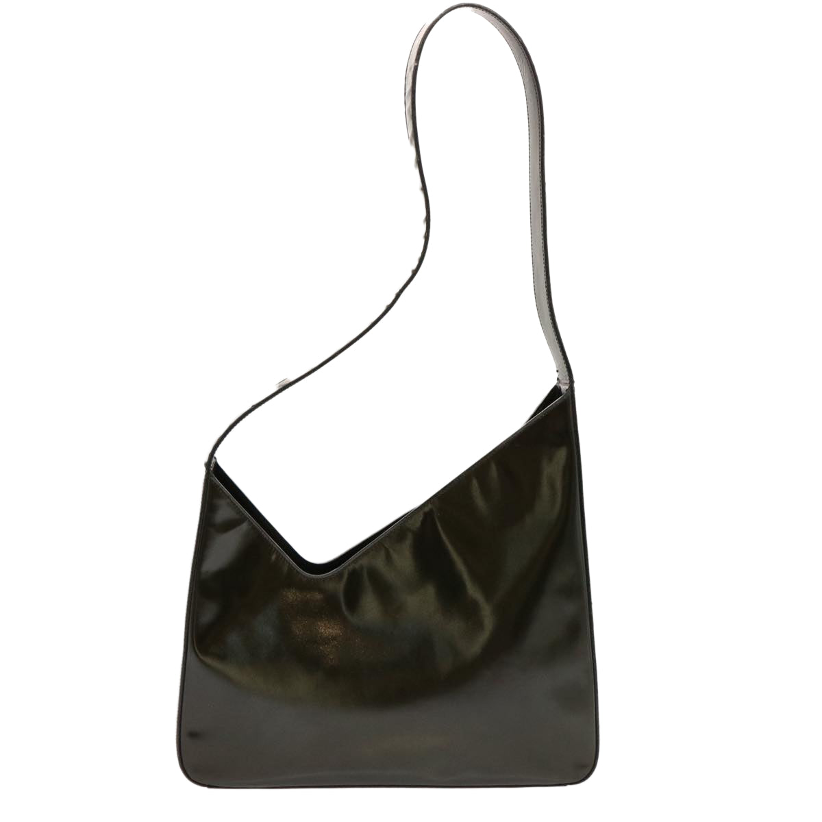 PRADA Shoulder Bag Enamel Khaki  bs13473