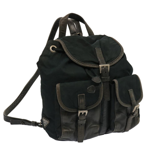 PRADA Backpack Nylon Green  bs13480