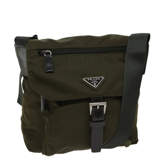 PRADA Shoulder Bag Nylon Khaki  bs13555