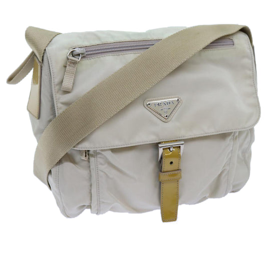 PRADA Shoulder Bag Nylon White  bs13804