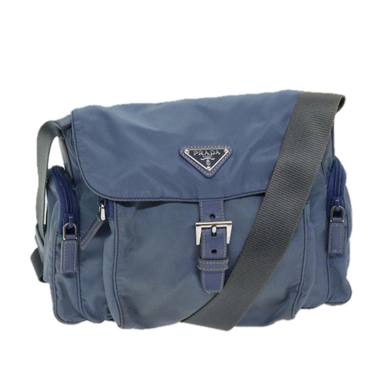 PRADA Shoulder Bag Nylon Blue  bs13953